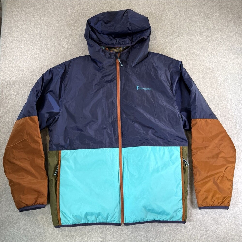 Cotopaxi Jacket Teca Calido Reversible Lightweight Hooded Zip Up 2XL Colorblock